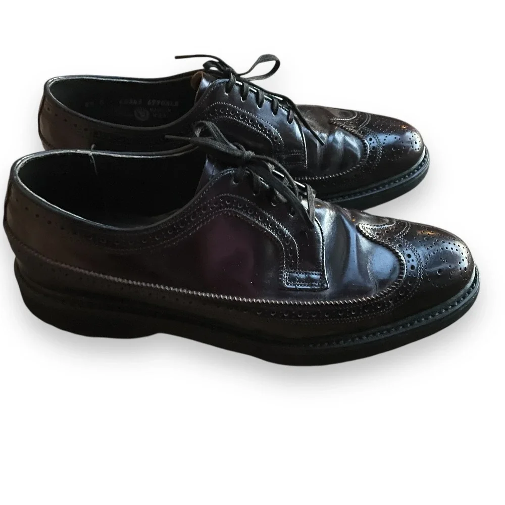 Stuart McGuire Men's Burgundy Wingtip Brogues Oxford Leather‎ Dress Shoes 9.5 C